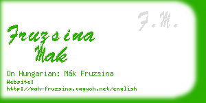 fruzsina mak business card
