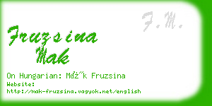 fruzsina mak business card